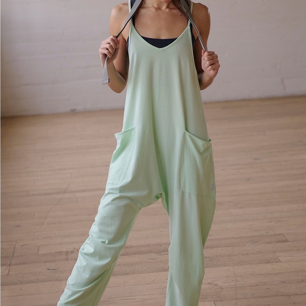 FP Movement by Free People Light Green Jumpsuit